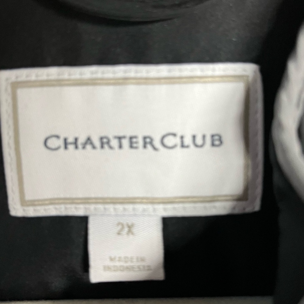 Charter Club Black Vest Size 2X - Picture 2 of 6